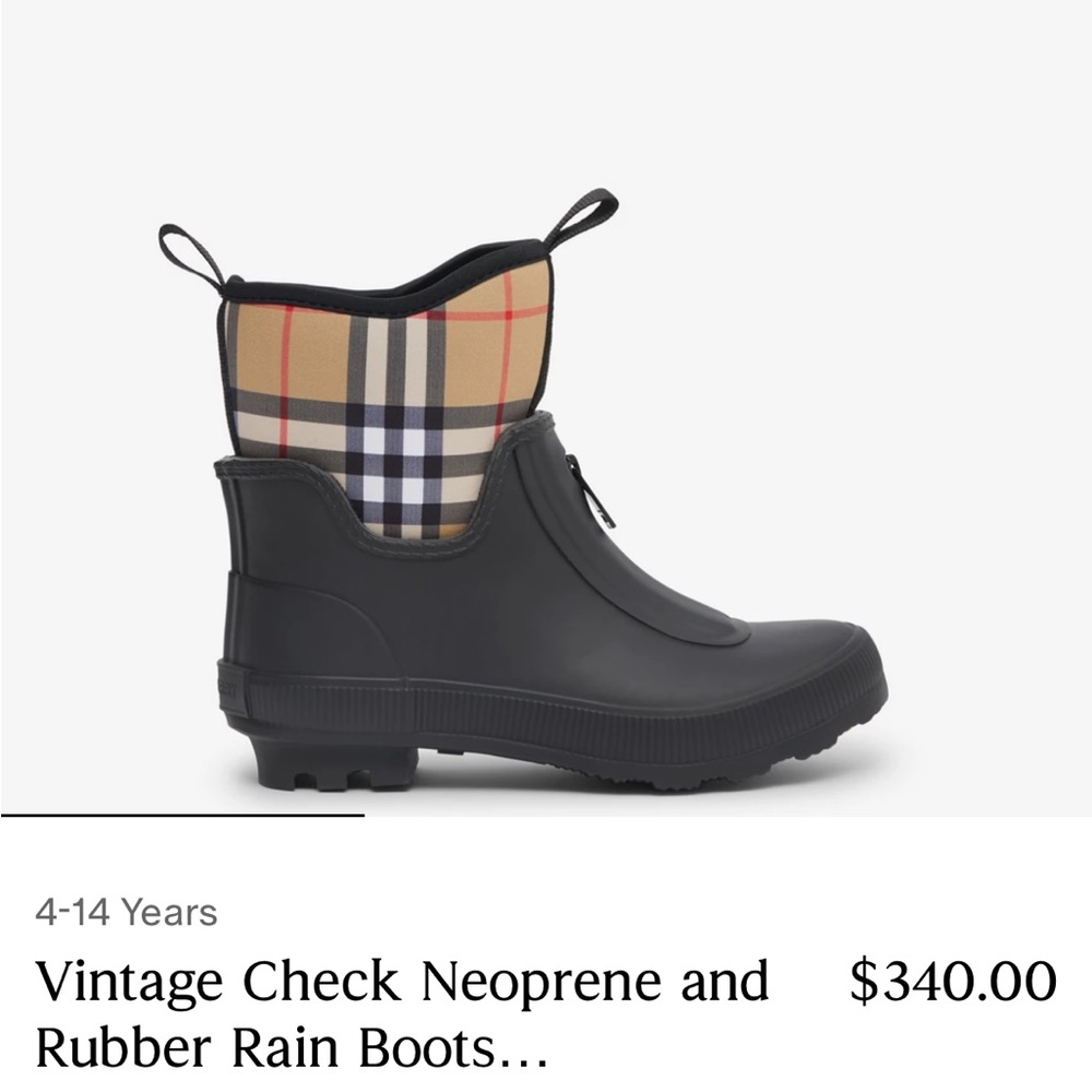 Kids Burberry ran boots
